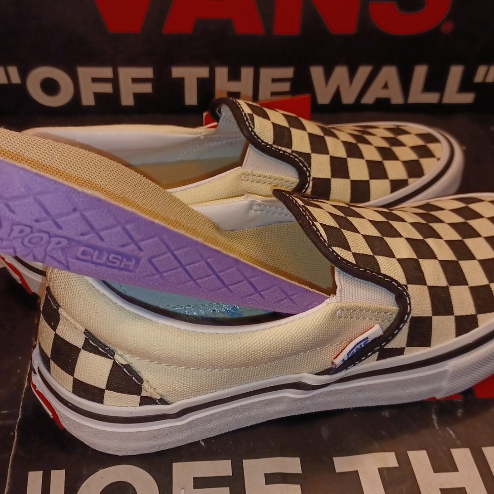 Vans Slip On PRO checkered black white Men's 4.5/Women's 6 VN0A347VAPK - Picture 7 of 13